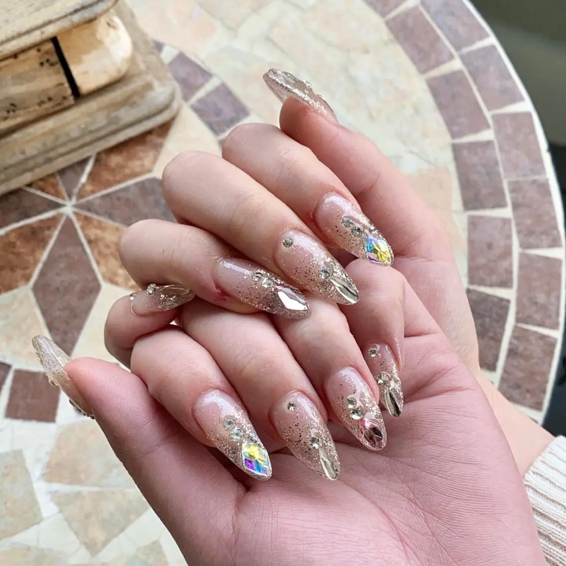 ネイル キラキラネイル スカルプネイル MIZUKI 🌏NEWWORLDのネイルデザイン