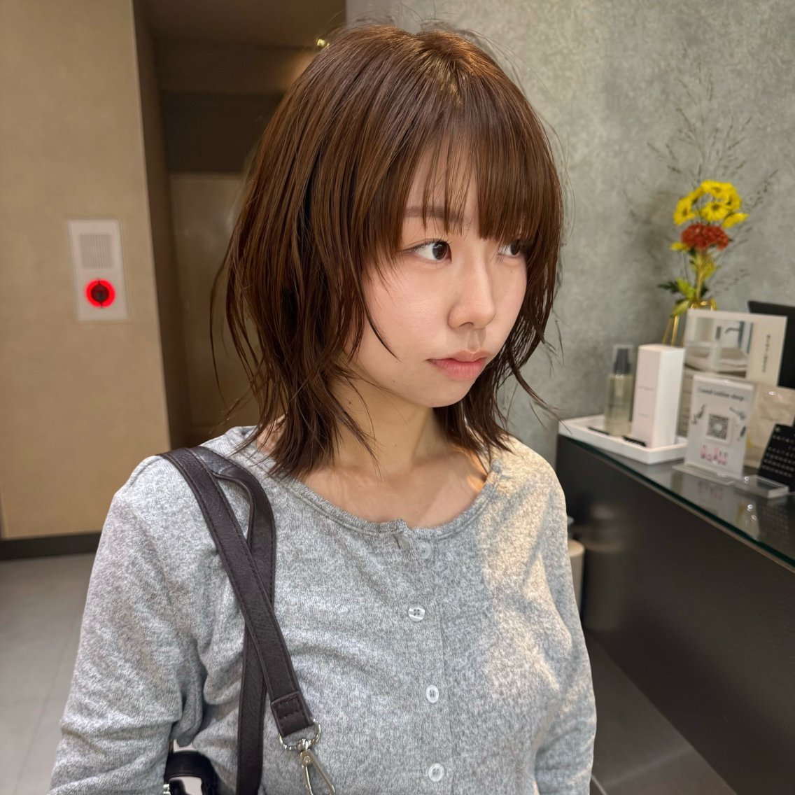 ミディアム カラー ミディアムパーマ ボブ レイヤーカット 池袋／レイヤー／ パーマ杉田海渡のヘアスタイル