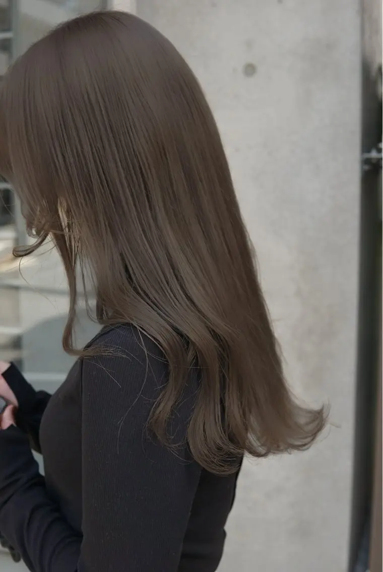 【透明感hair🤍】ブリーチ無しのダブルケアカラーの写真