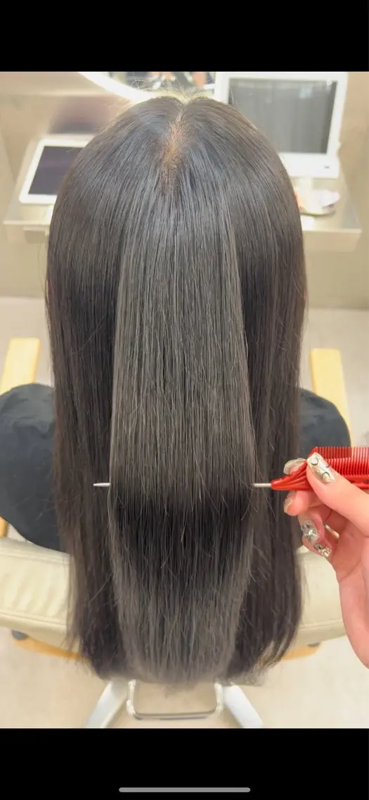 ロング 縮毛矯正 艶カラー♡ ゆうかのヘアスタイル