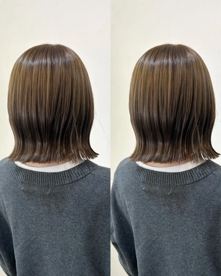 ミディアム ボブ 髪質改善 縮毛矯正 トリートメント 酸熱トリートメント カット ヘアカラー 【SET-UP】高橋 海輝のヘアスタイル