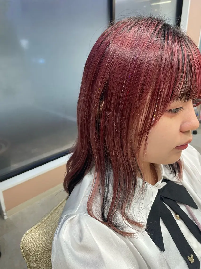 ミディアム カラー 韓国￤ボブ￤レイヤー 🍒Akane🍒のヘアスタイル