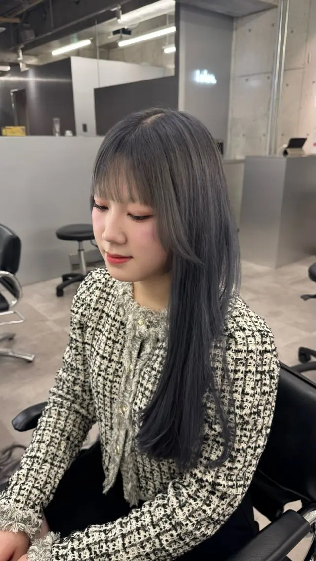 ロング 顔まわりレイヤー 顔周りカット レイヤーカット shio ハイトーン 💗【福岡天神】のヘアスタイル