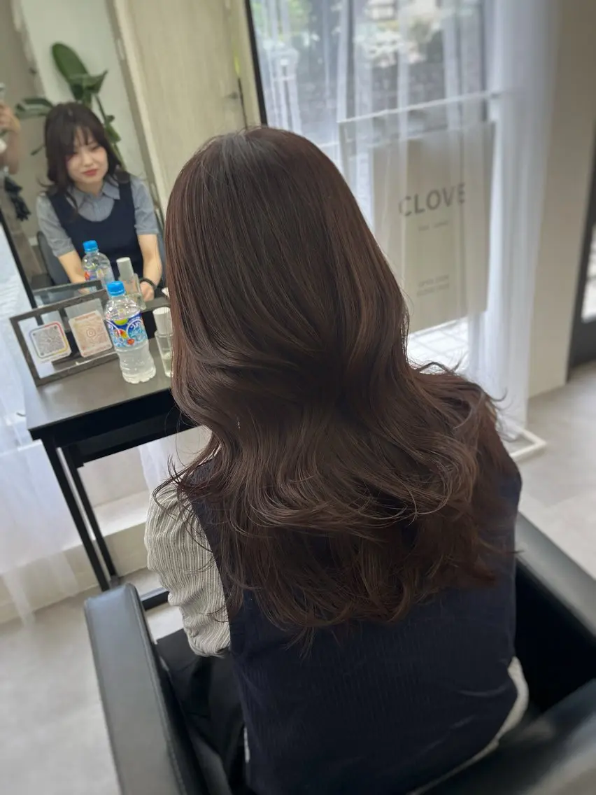 ロング カラー 下石怜子/レイヤー/ 透明感カラーのヘアスタイル