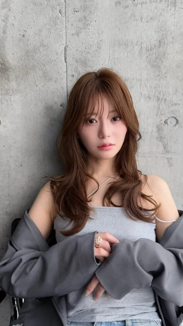 ロング レイヤーカット カット ヘアカラー KURO/縮毛矯正 /髪質改善/レイヤーのヘアスタイル