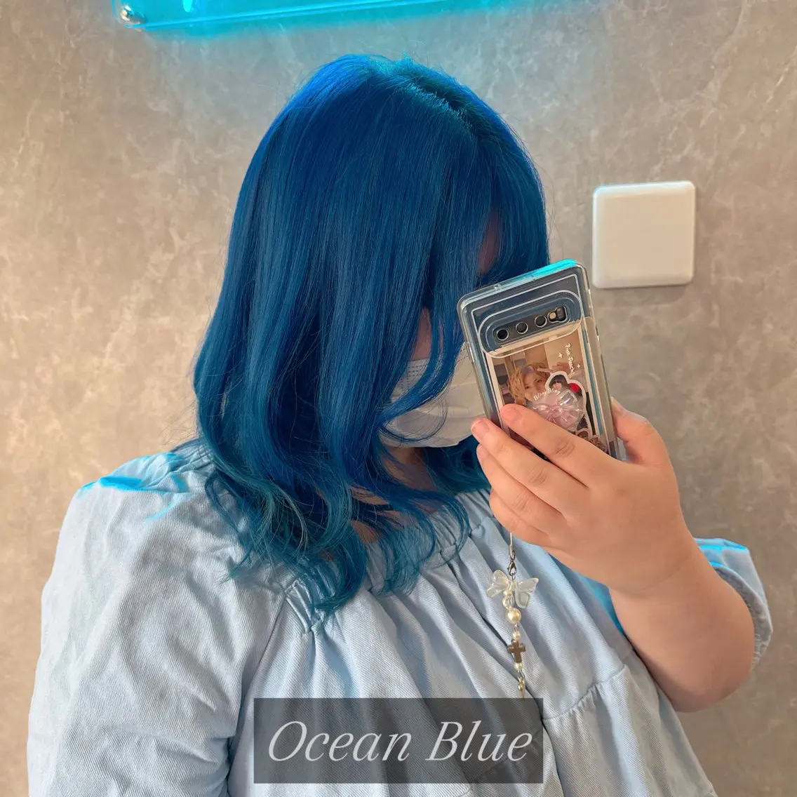 ロング カラー バレイヤージュ ブリーチ ブルーカラー ケアブリーチ ダブルカラー ヘアカラー トリートメント ブリーチの神 KYONのその他イメージ