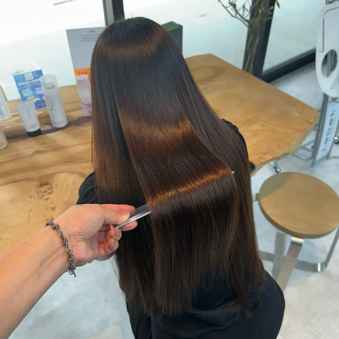 ロング 縮毛矯正 縮毛矯正 松浦 萌冬のヘアスタイル