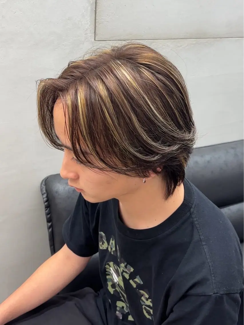 ミディアム カット ヘアカラー メンズ特化/カット パーマ/あこのヘアスタイル
