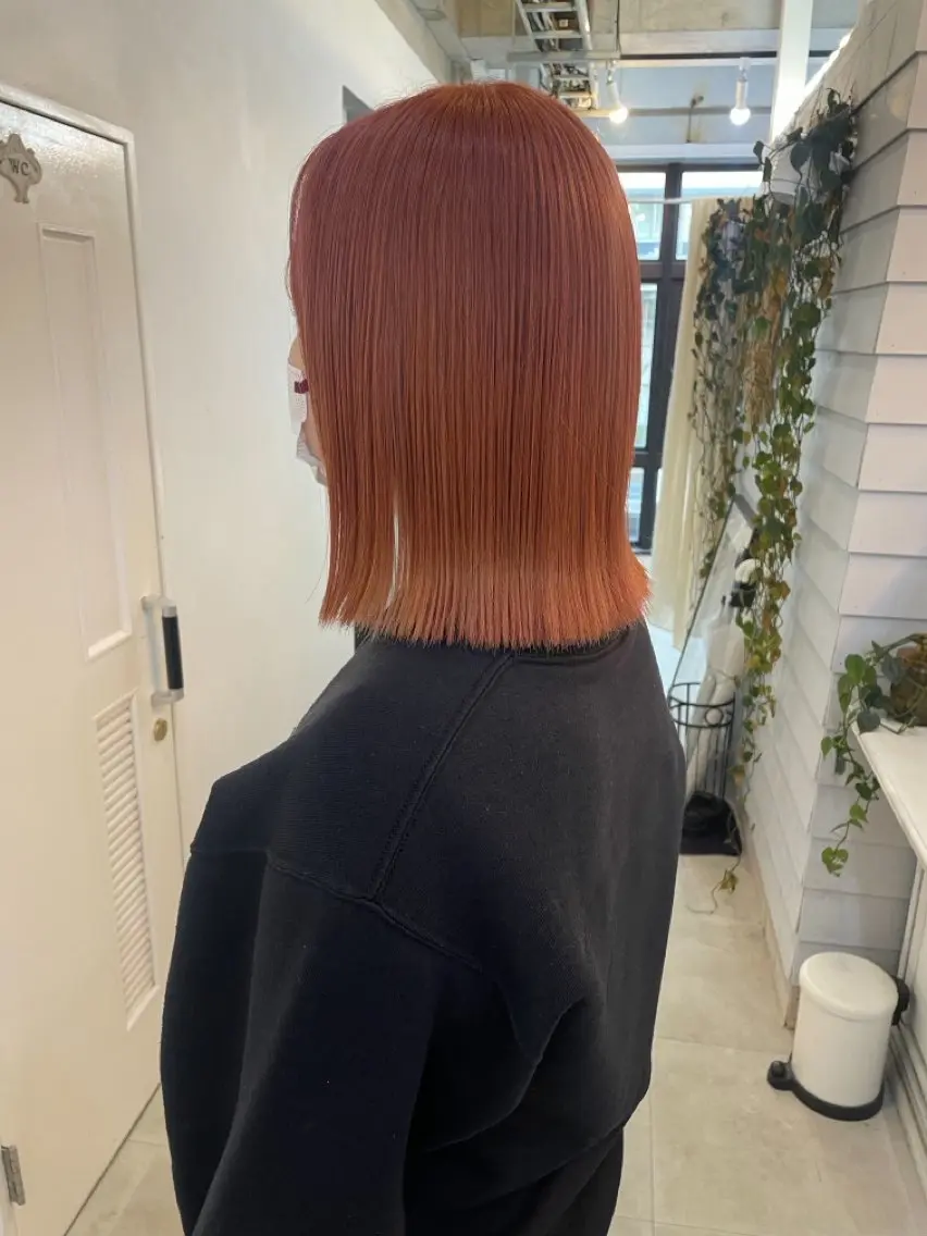 ショート カラー オレンジ カット ヘアカラー トリートメント GiseL 博多筑紫口店のヘアスタイル