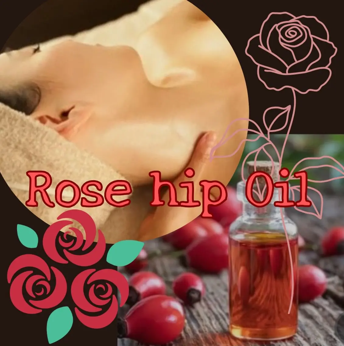 60分👑🌹全身ローズヒップオイル(ホホバオイルベース)使用/リンパデトックスマッサージの写真