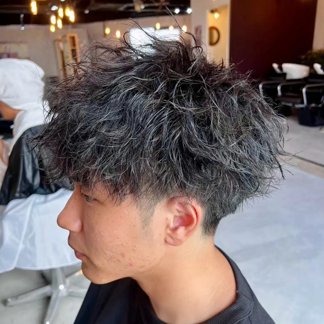 ショート パーマ メンズ シャドウ ツイスパ ニュアンスおがたのヘアスタイル