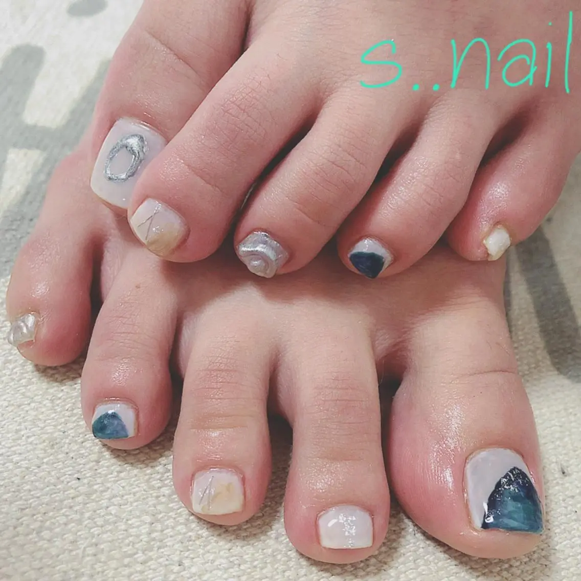 ネイル 持ち込み ニュアンスネイル ハンドネイル フットネイル s..nail / MORITAのネイルデザイン