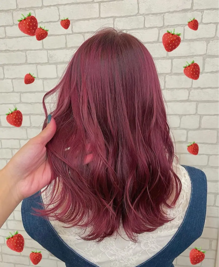 セミロング カラー ヘアカラー r i n k aのヘアスタイル