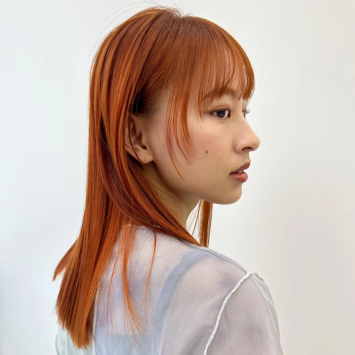 セミロング カラー オレンジ 韓国風ヘア スタイル撮影 モデル募集momoのその他イメージ