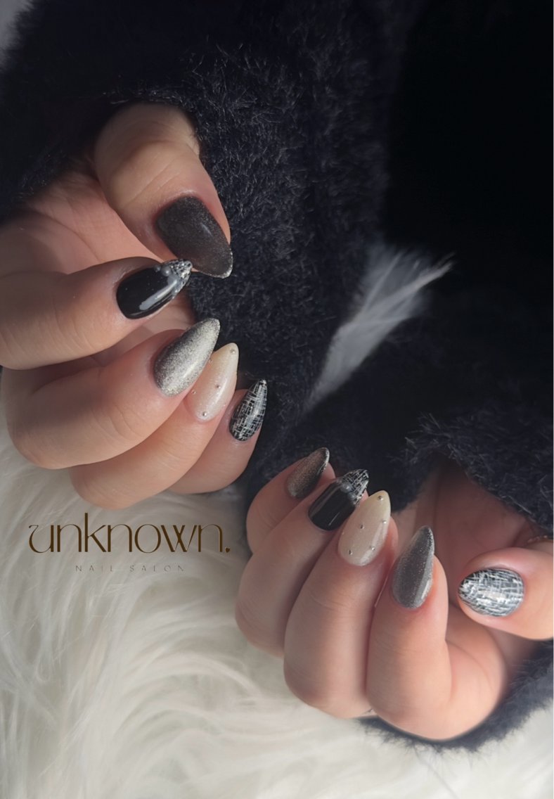 ネイル ツイードネイル ハンドネイル NAiL SALON unknown.のネイルデザイン