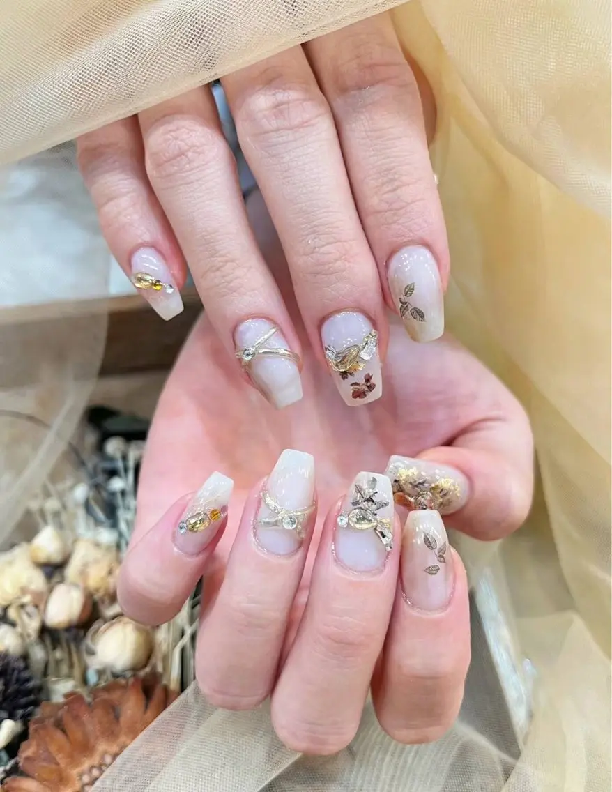 ネイル アートネイル クリアネイル フラワーネイル フットネイル ジェルネイル babarla Nailのネイルデザイン