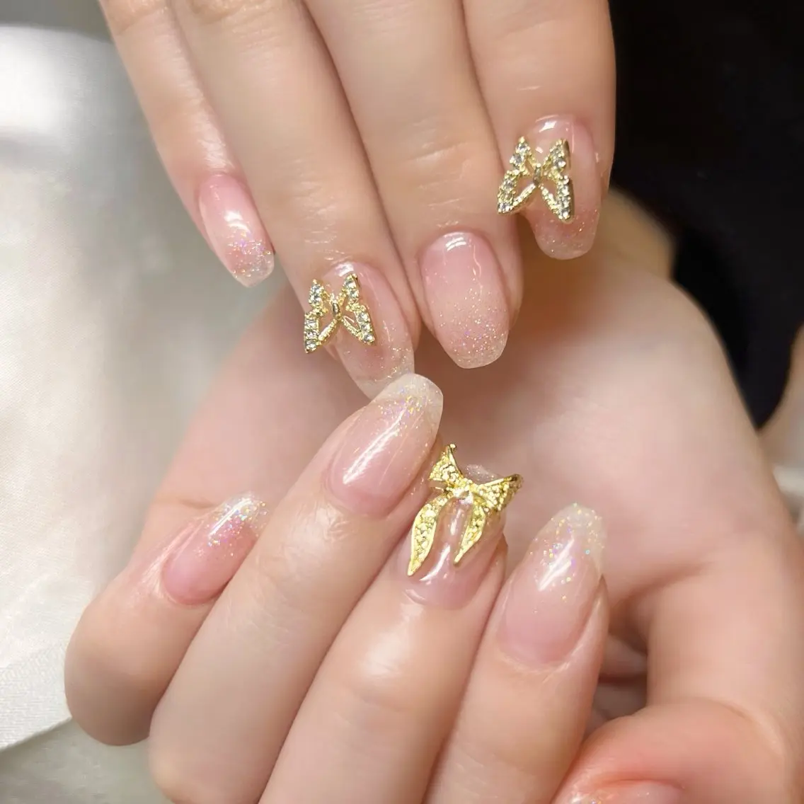 ネイル アートネイル オーロラネイル 成人式 ジェルネイル 韓国ネイル clover nailのネイルデザイン