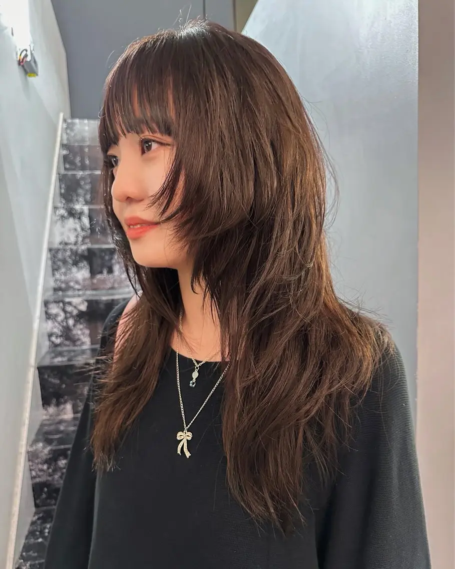 セミロング カラー ベージュカラー ブラウンカラー ブラウンベージュ レイヤーカット レイヤー/パーマ /ウルフ/nabeのヘアスタイル