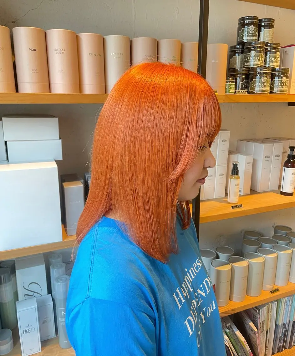 セミロング カット ヘアカラー EIGHT サイショ ミズキのヘアスタイル
