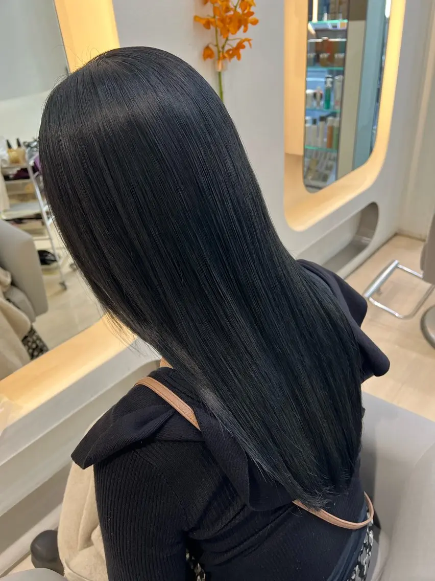 ミディアム パーマ 縮毛矯正 堀井 凌平のヘアスタイル