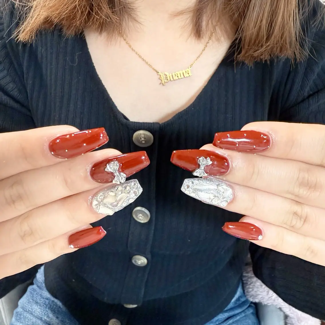 ネイル ハンドネイル 🍄Rina🍄 韓国風ネイルのネイルデザイン
