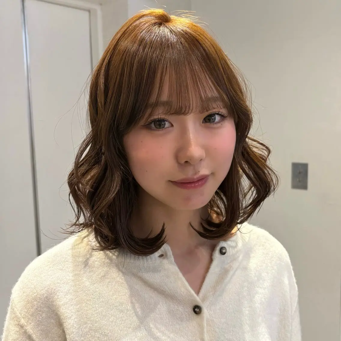 カラー ブリーチ 透明感カラー ブリーチなしカラー 透明感カラー/レイヤ ーカットりこ🤎🫧のヘアスタイル