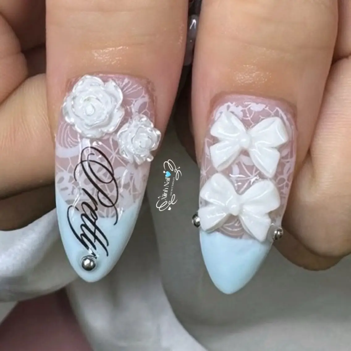 ネイル チークネイル 桜ネイル 長さ出し フラワーネイル フットネイル ハンドネイル XIINH NAIL SALONのネイルデザイン
