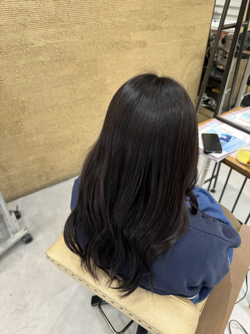 ロング カラー 透明感カラー ブリーチなしwカラー /艶カラー/oukaのヘアスタイル