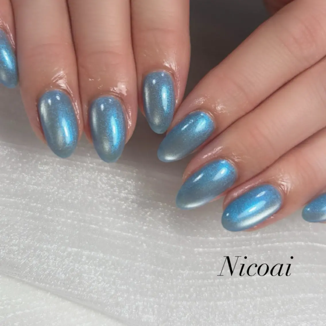 ネイル オーロラネイル マグネットネイル NailSalon Nicoaiのネイルデザイン