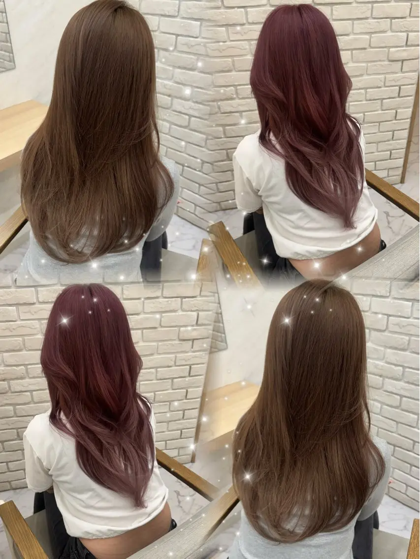ロング ヘアカラー 天野 真依子のヘアスタイル