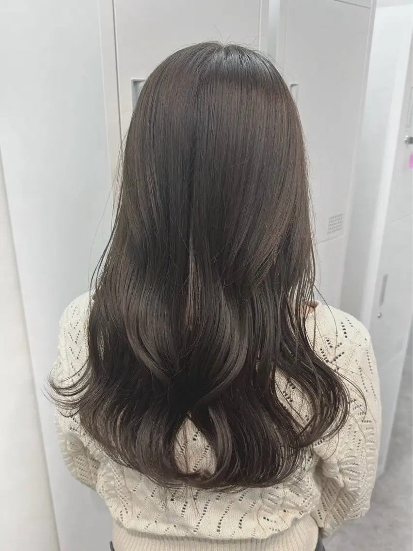 セミロング ヘアカラー ヘアセット 🧸🍯ダブルカラー モデルmio🍯🧸のヘアスタイル
