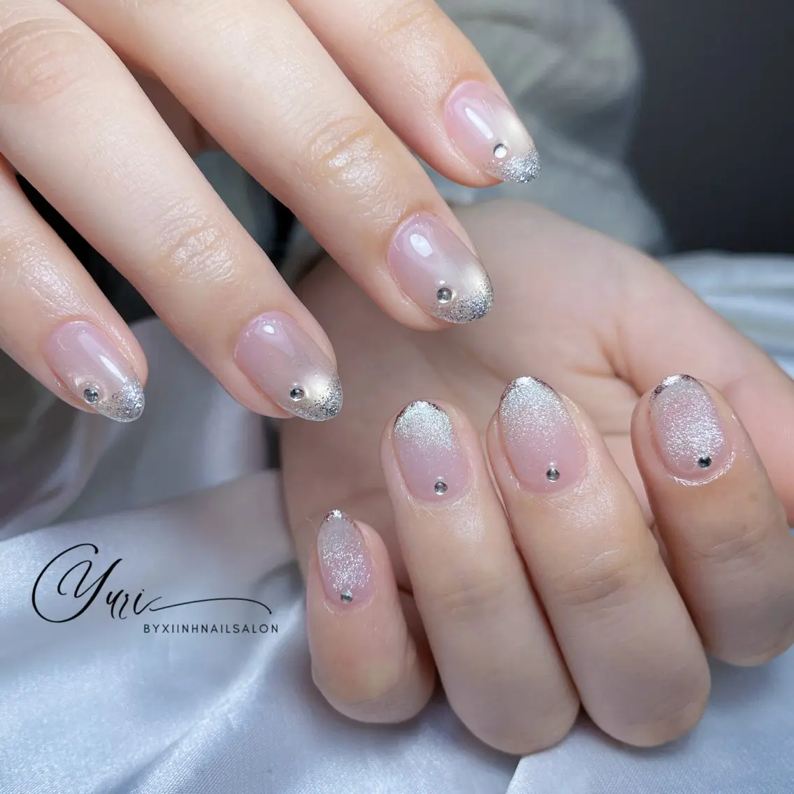 ネイル チークネイル 桜ネイル 長さ出し フットネイル ジェルネイル ハンドネイル YURI NAILのネイルデザイン
