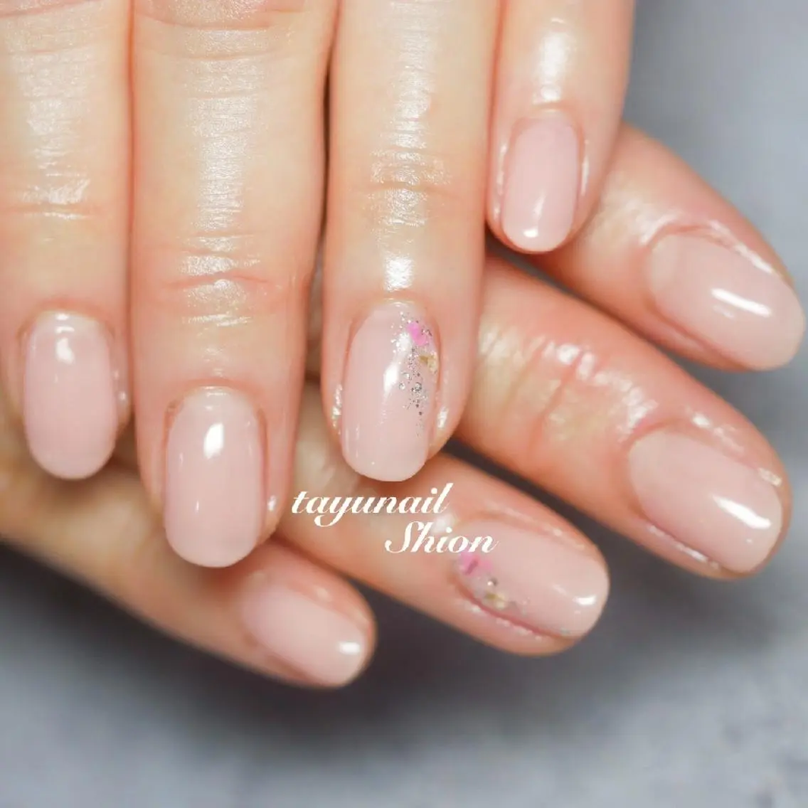 ネイル アートネイル ブルー ジェルネイル パラジェル 春ネイル ネイルサロン 【たゆnail】のネイルデザイン
