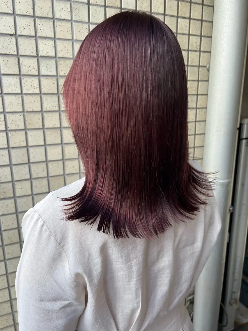 ミディアム カラー 高畑 恵莉 👒 暖色 / 艶髪 🧺のヘアスタイル