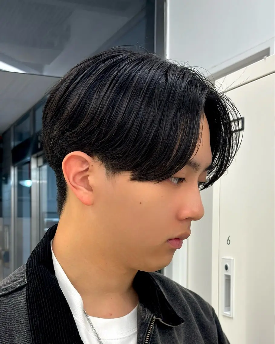 ショート カラー パーマ メンズ センターパート メンズパーマ ニュアンスパーマ 森龍馬 メンズ専門美容師のヘアスタイル