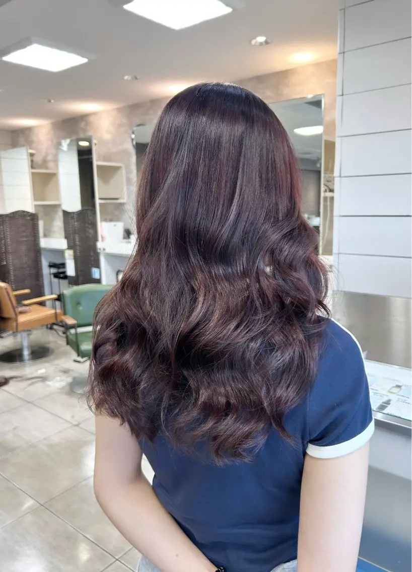 ロング カット ヘアカラー レイヤー/艶髪カラー 森本くるみのヘアスタイル
