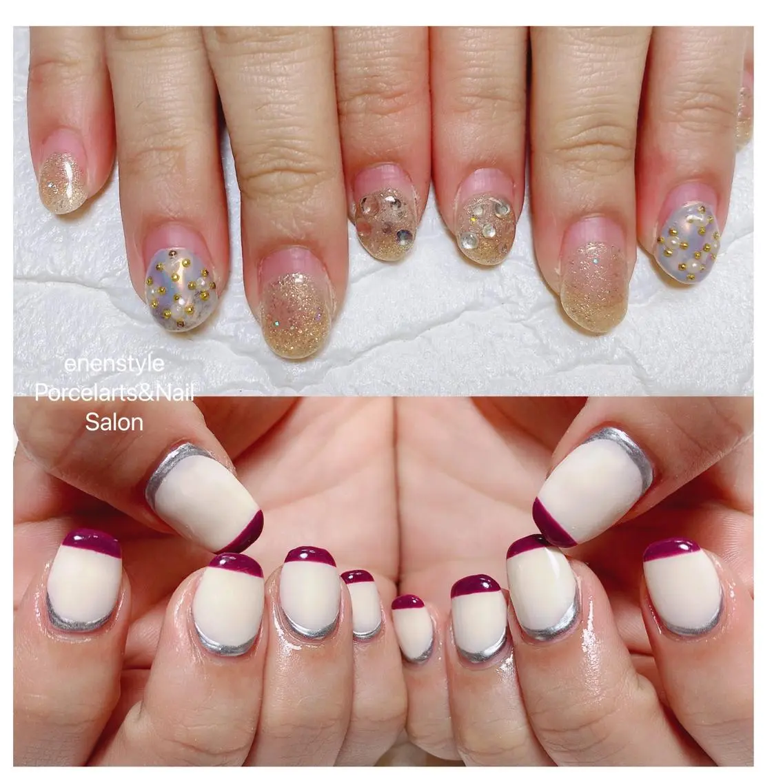 ミディアム ネイル ハンドネイル 🐾enen style 🐾のネイルデザイン