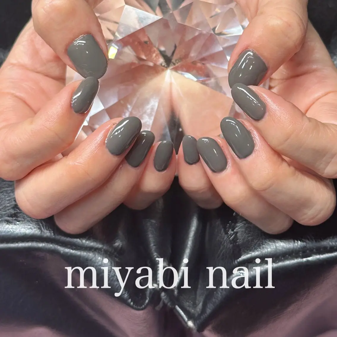 ネイル ジェルネイル 持ち込み ワンカラーネイル ショートネイル シンプルネイル ハンドネイル miyabi nail 桂川駅近くのネイルデザイン