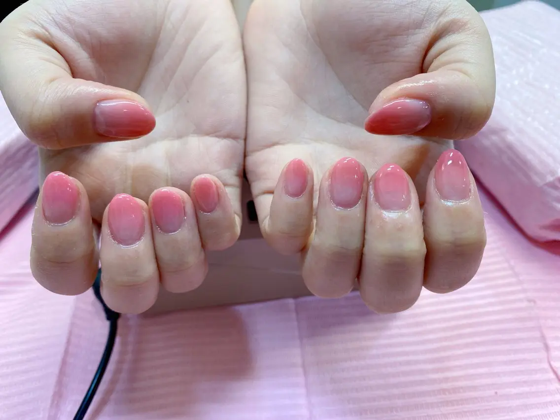 ネイル グラデーション ピンク ハンドネイル H あさこのネイルデザイン