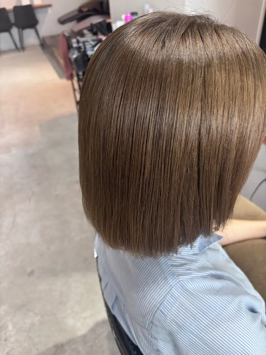 ショート カラー グレージュ オリーブグレージュ オリーブグレー ヘアカラー トリートメント 🫧透明感カラー 橋本小雪🫧のヘアスタイル