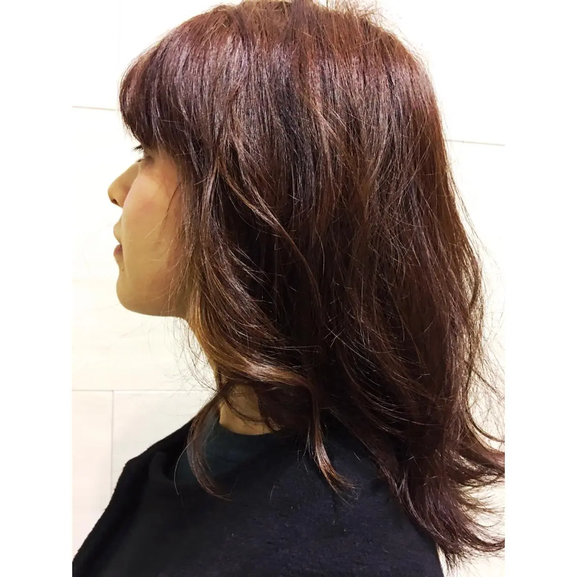 カラー ベージュカラー ハイライトカラー ピンクカラー ピンクベージュ レイヤーカット 川田くるみのヘアスタイル