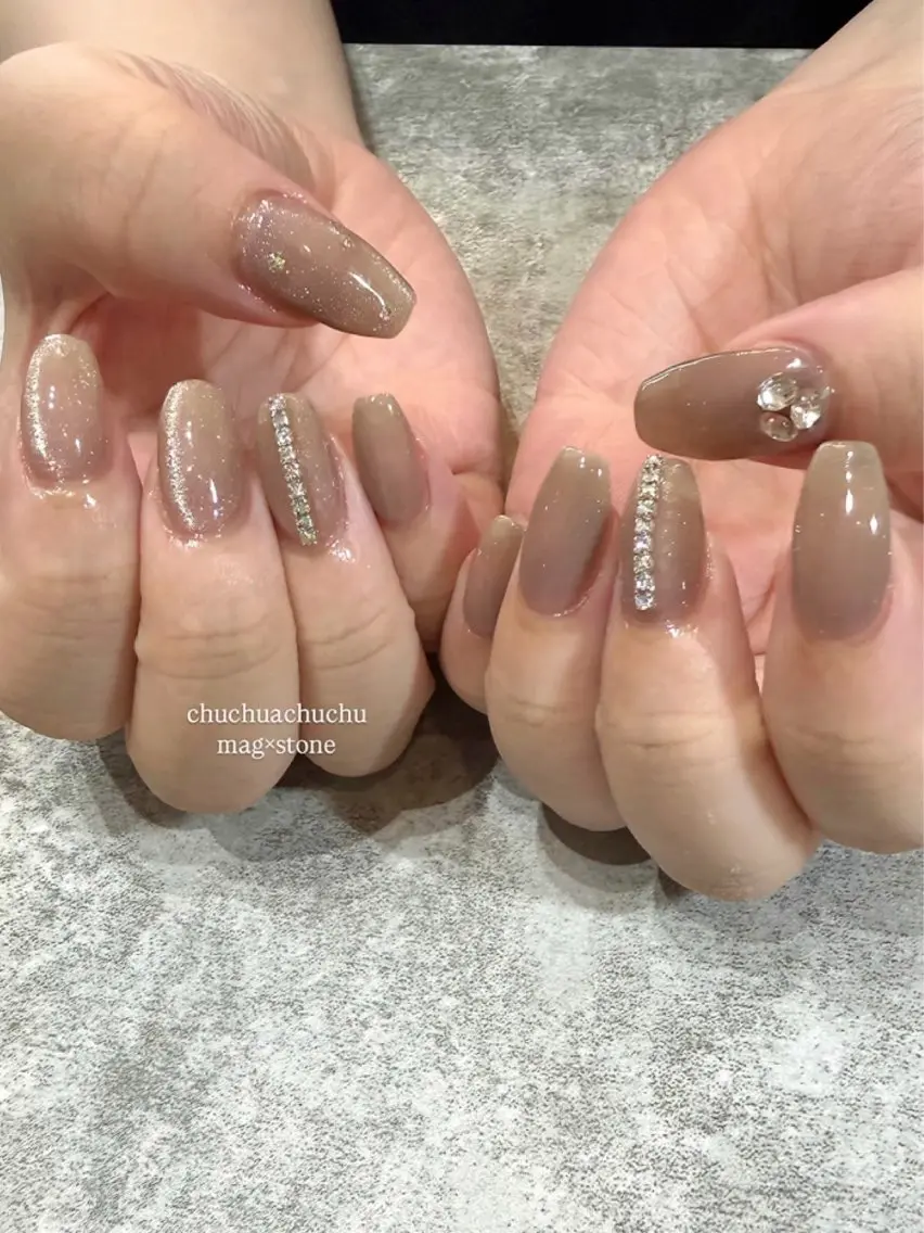 ネイル マグネットネイル ハンドネイル チュチュアチュチュ mareのネイルデザイン
