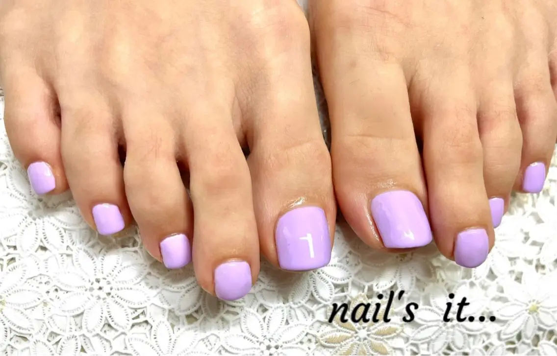 ネイル フットネイル ジェルネイル 韓国ネイル パラジェル シンプルネイル nails' it...のネイルデザイン