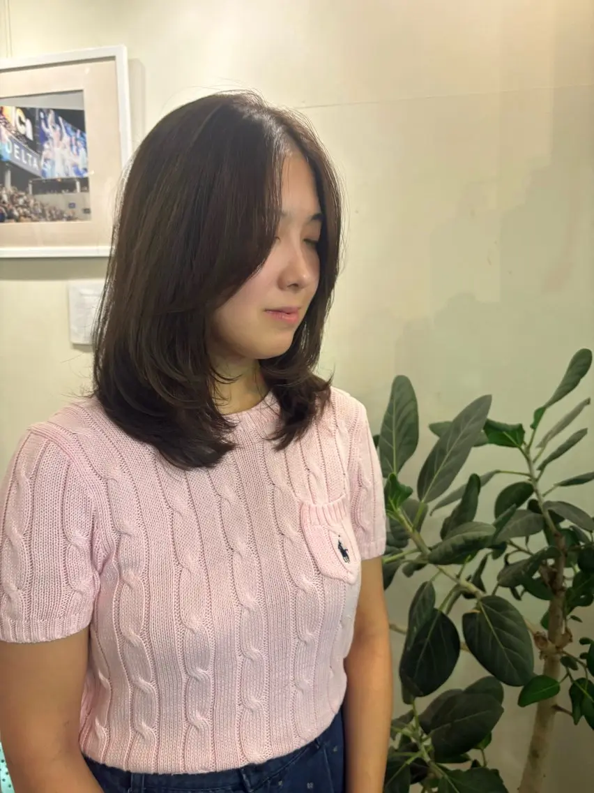 ミディアム カラー レイヤーカット カット ヘアカラー 🍃YURI 🍃のヘアスタイル