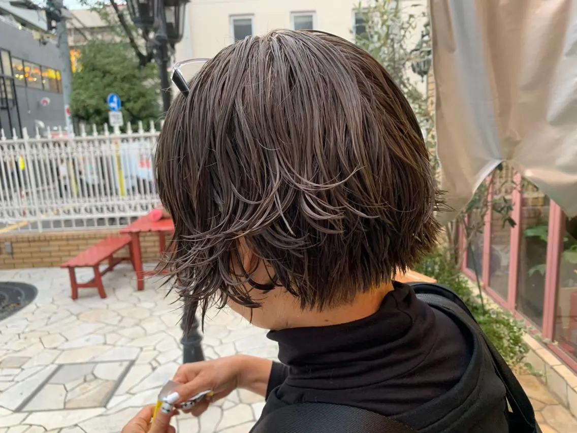 ショート カラー パーマ 今村 愛美のヘアスタイル