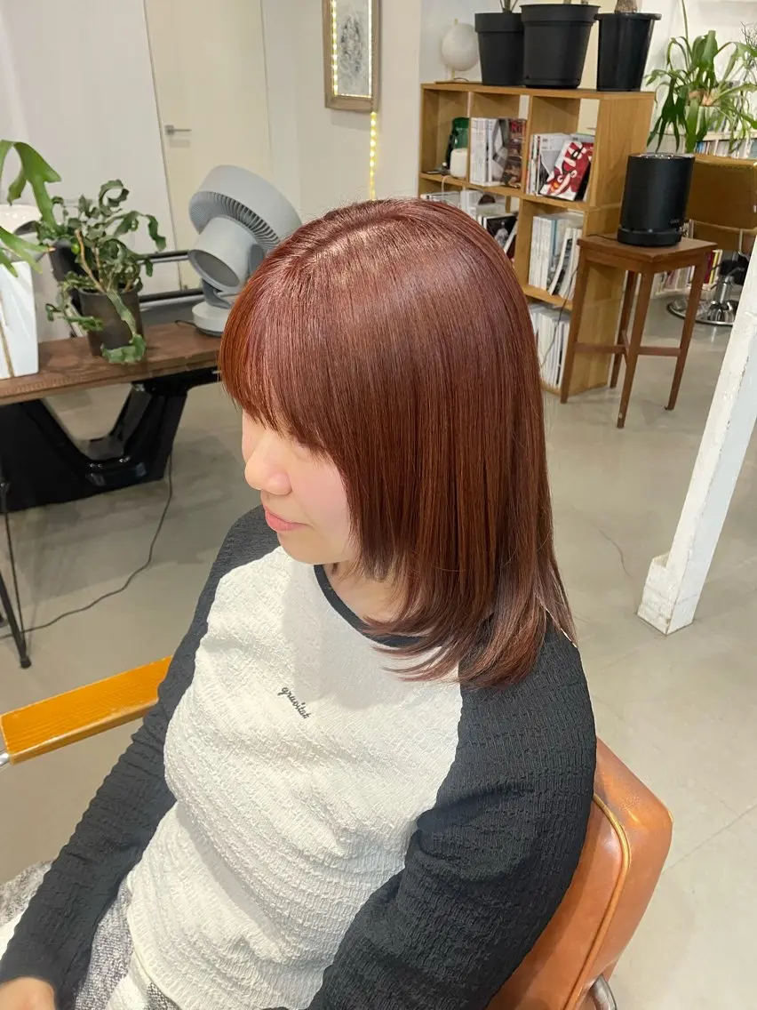 カラー ベージュカラー ピンクカラー ピンクベージュ かりん/福島市/ ＳＯÏＥのヘアスタイル