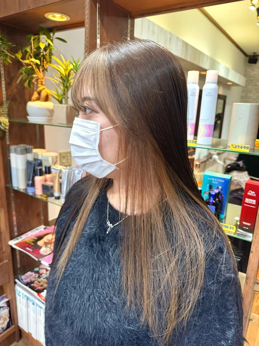 ロング ミストバング カラーモデル募集 すがっちのヘアスタイル