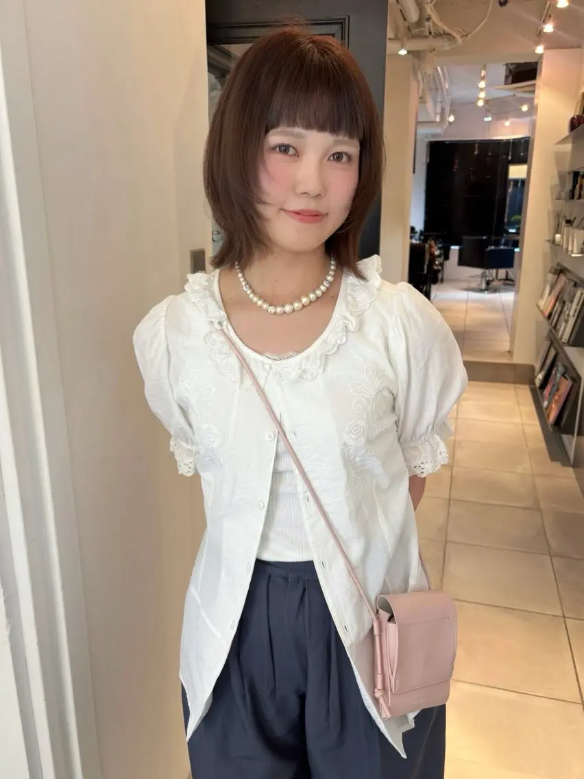 ショート カラー カット ヘアカラー riria/ボブ /ショート/レイヤーのヘアスタイル