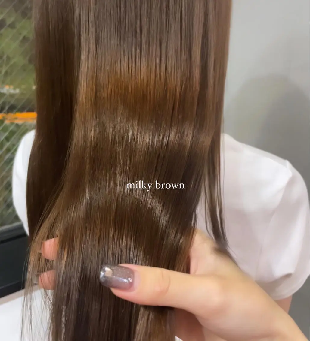 ロング カラー カット 縮毛矯正 coco♡ 韓国hairのヘアスタイル