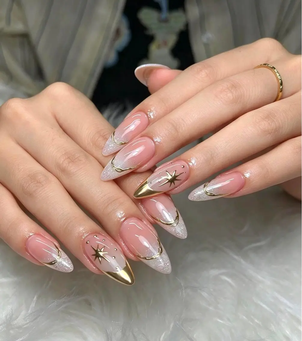 ネイル フレンチネイル ジェルネイル 韓国ネイル マグネットネイル 持ち込み RUNA Nemnailのネイルデザイン